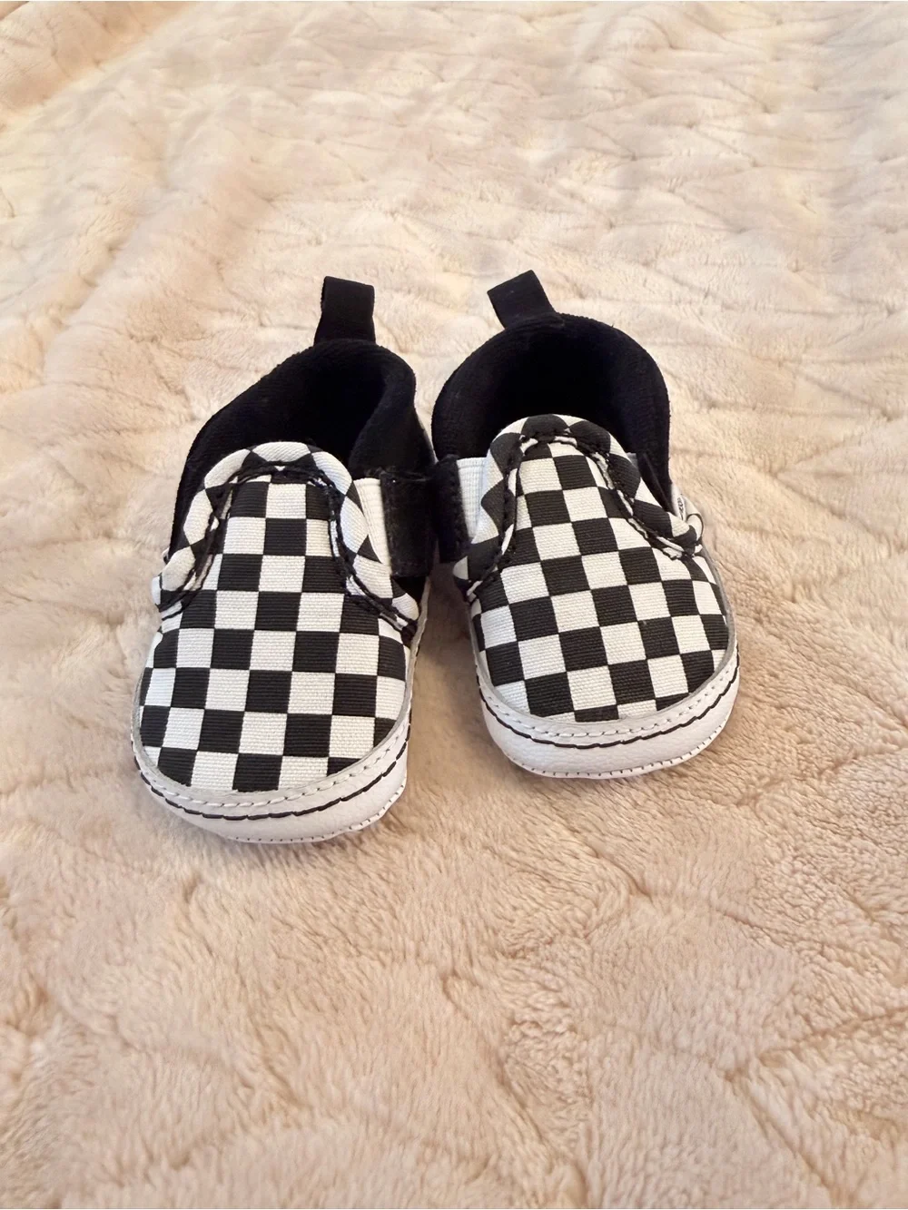 Vans Black & White Checkered Kids Slip-On Shoes
